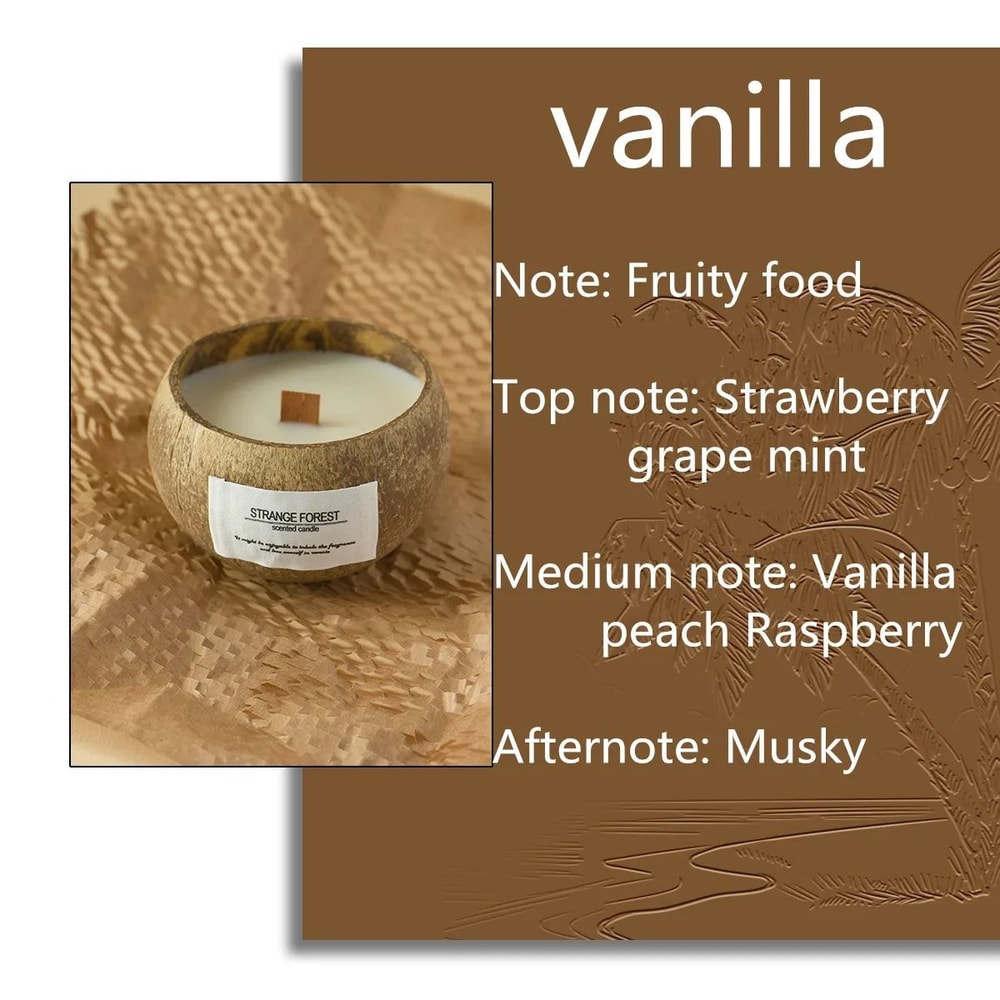 Handmade Coconut Shell Candle Natural Soy Wax Aromatherapy Candle For Home Decor And Gifts 2