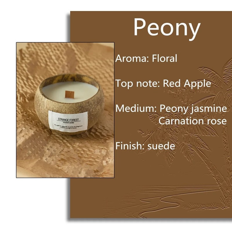 Handmade Coconut Shell Candle Natural Soy Wax Aromatherapy Candle For Home Decor And Gifts 3