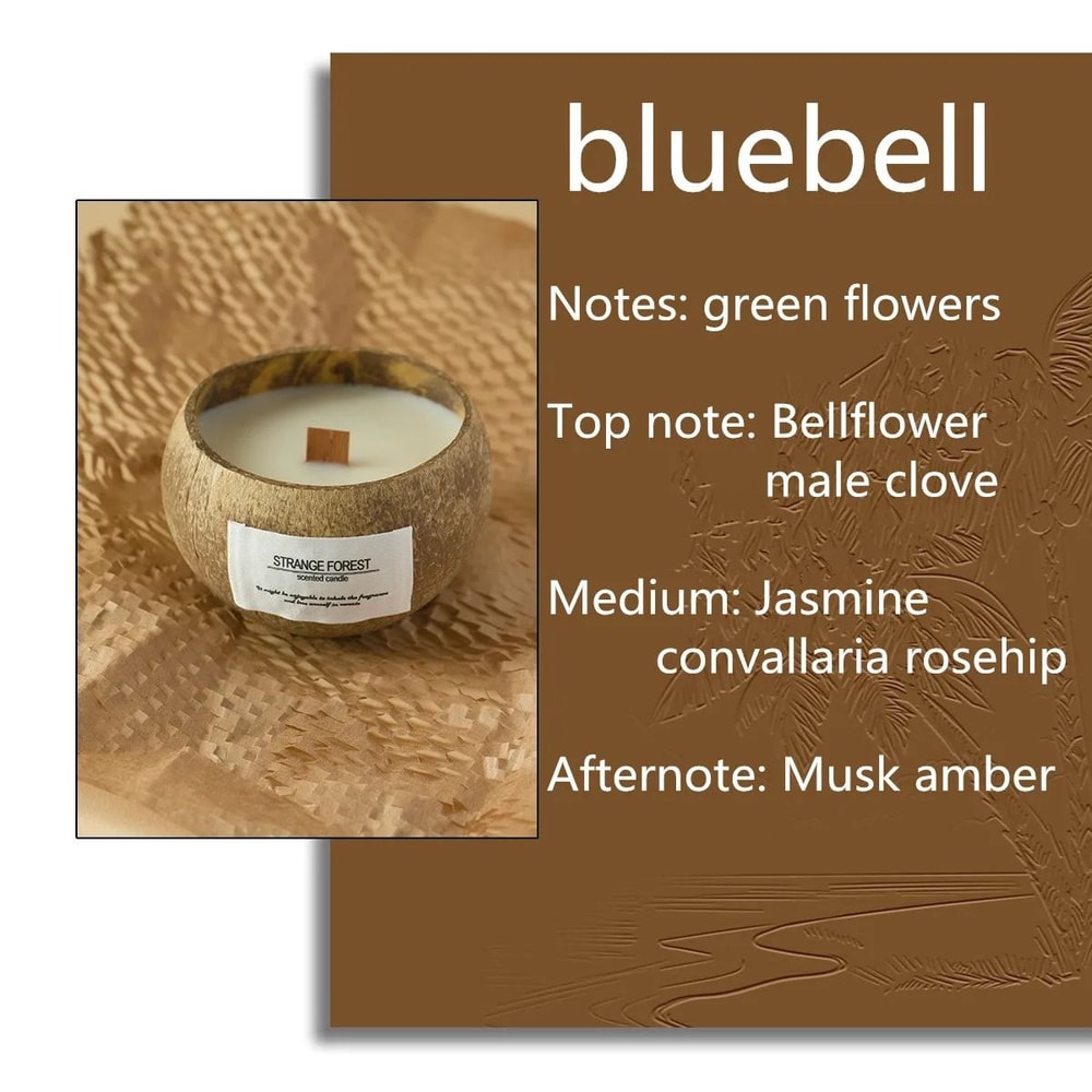 Handmade Coconut Shell Candle Natural Soy Wax Aromatherapy Candle For Home Decor And Gifts 8