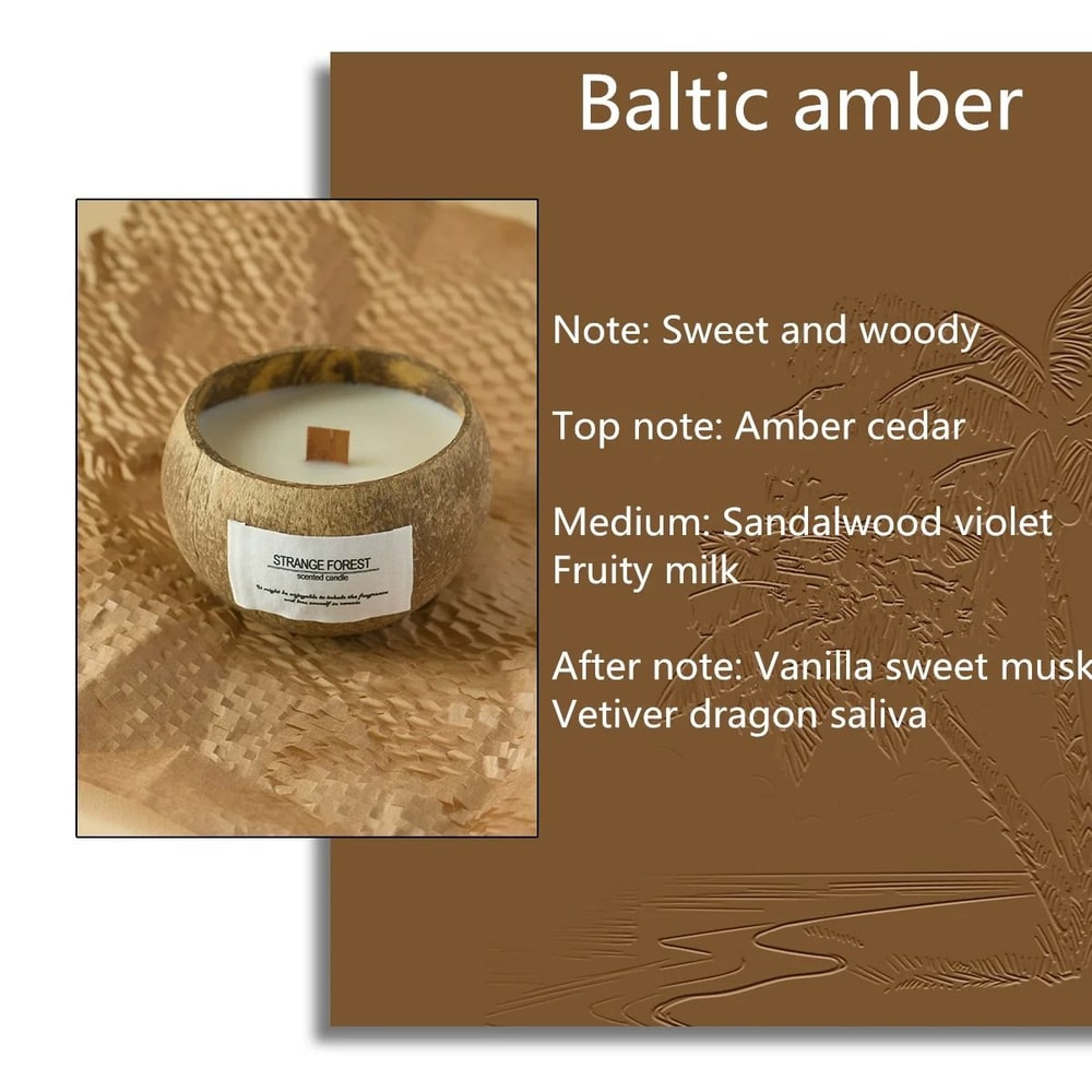 Handmade Coconut Shell Candle Natural Soy Wax Aromatherapy Candle For Home Decor And Gifts 9