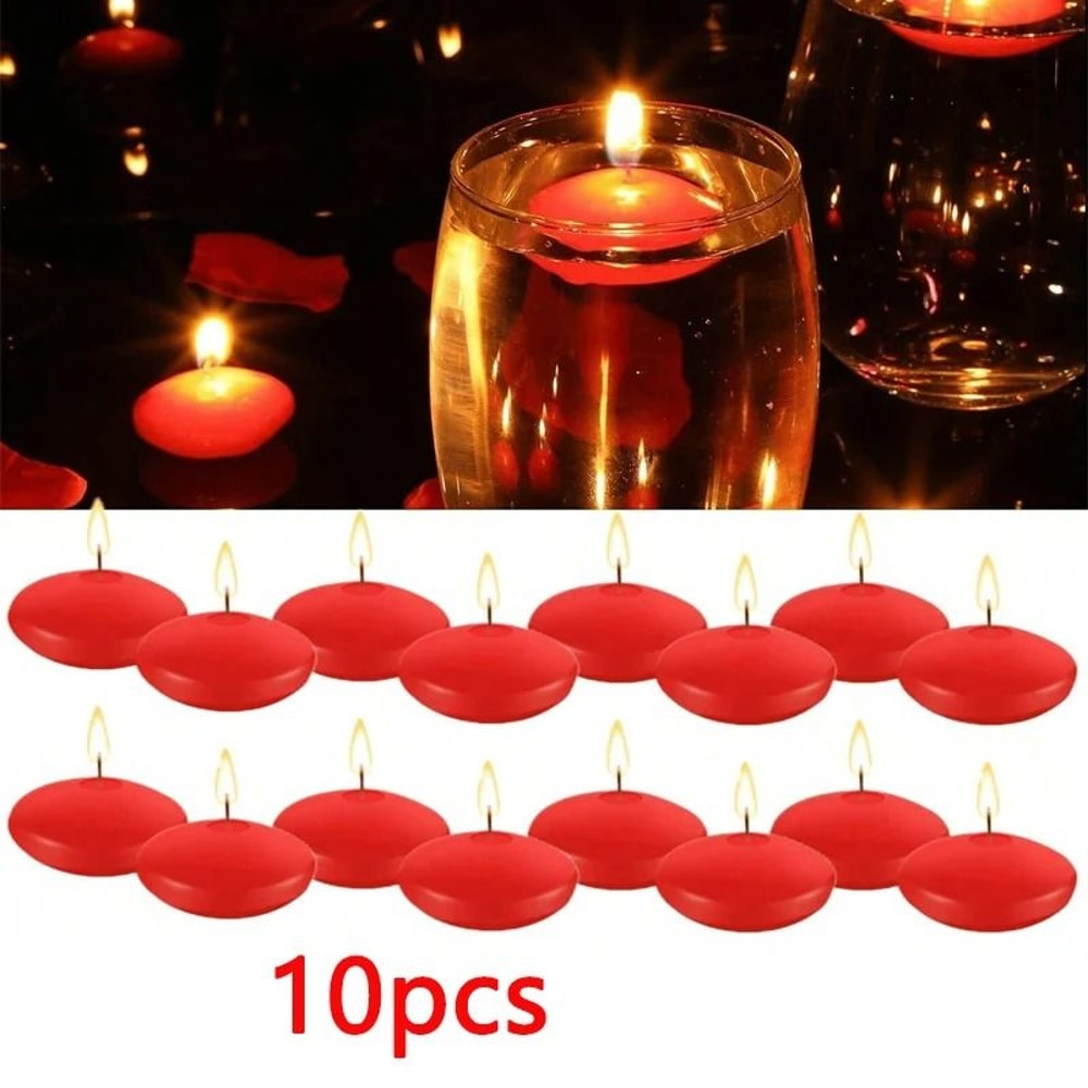 Romantic Floating Disc Candles Unscented Mini Candle Set For Wedding Bath And Party Decor 3