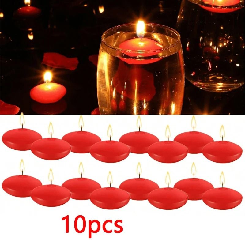 Romantic Floating Disc Candles Unscented Mini Candle Set For Wedding Bath And Party Decor 3