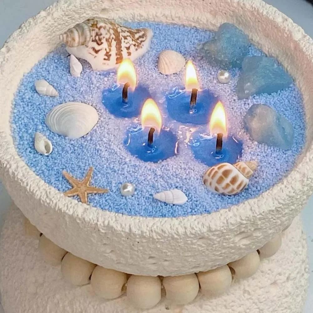 Colorful Sand Wax Candle Making Kit DIY Granulated Wax Candle Craft Set 4