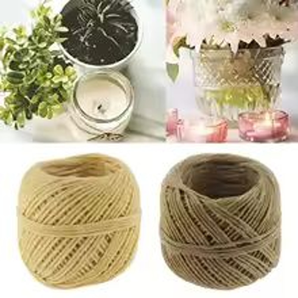 Natural Beeswax Candle Wick Roll Organic Hemp Wick For DIY Candle Making 5