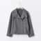 Elegant Womens Grey Belted Wool Coat Double Breasted Long Winter Peacoat 14