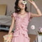 MISHOW Pink Summer V Neck Dress Flying Sleeve Holiday Dress For Women 2