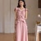 MISHOW Pink Summer V Neck Dress Flying Sleeve Holiday Dress For Women 4