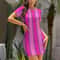 Stephanie Inspired Pink Costume Dress Short Sleeve Character Style Dress For Women 4