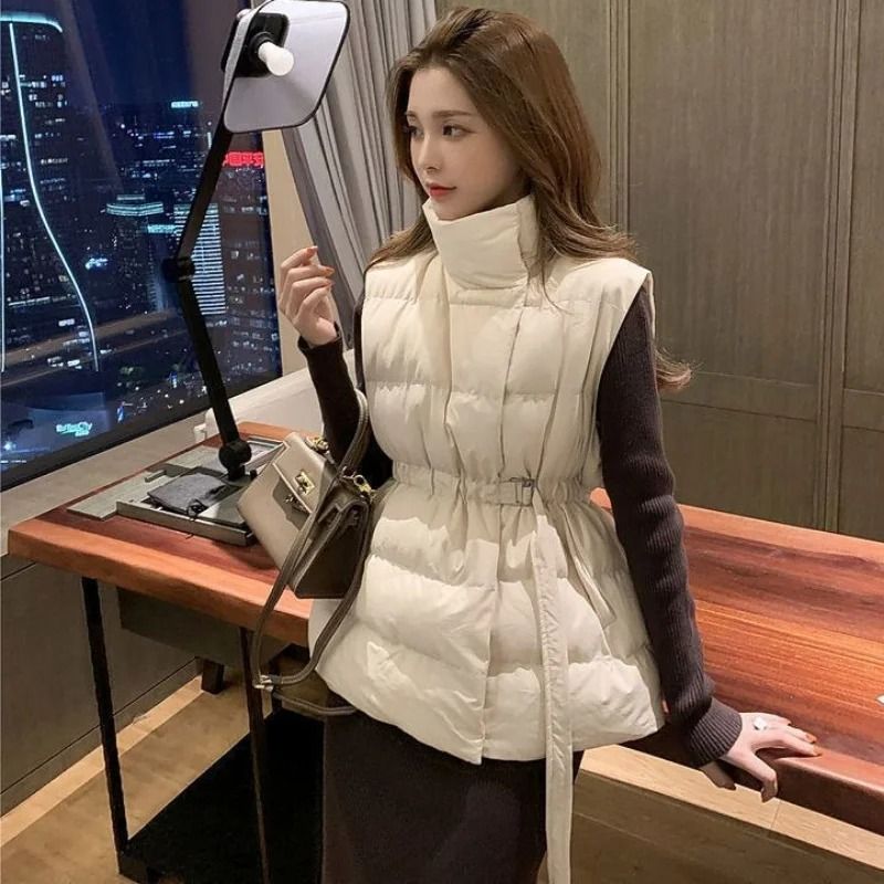 Warm Natural Down Puffer Vest Women Lightweight Sleeveless Winter Jacket 8