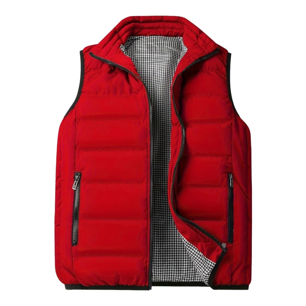 Mens Windproof Puffer Vest Warm Sleeveless Winter Gilet Jacket 0