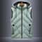 Mens Waterproof Hooded Puffer Vest Detachable Hood Winter Sleeveless Jacket 3