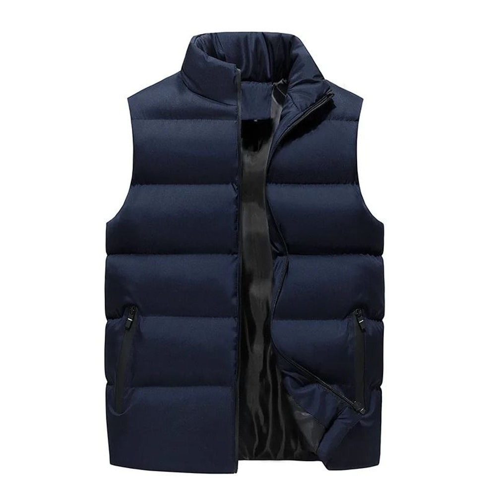 Mens Lightweight Padded Vest Warm Windproof Sleeveless Winter Waistcoat 5