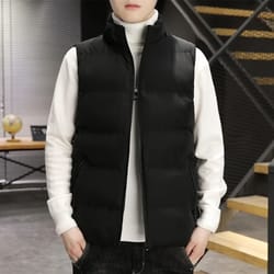 mens lightweight padded vest warm windproof sleeveless winter waistcoat