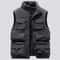 Mens Fleece Work Vest Windproof Multi Pocket Sleeveless Utility Jacket 3