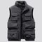Mens Fleece Work Vest Windproof Multi Pocket Sleeveless Utility Jacket 3
