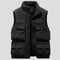 Mens Fleece Work Vest Windproof Multi Pocket Sleeveless Utility Jacket 2