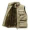 Mens Fleece Work Vest Windproof Multi Pocket Sleeveless Utility Jacket 8