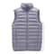 Mens White Duck Down Vest Lightweight Stand Collar Winter Puffer Vest 1
