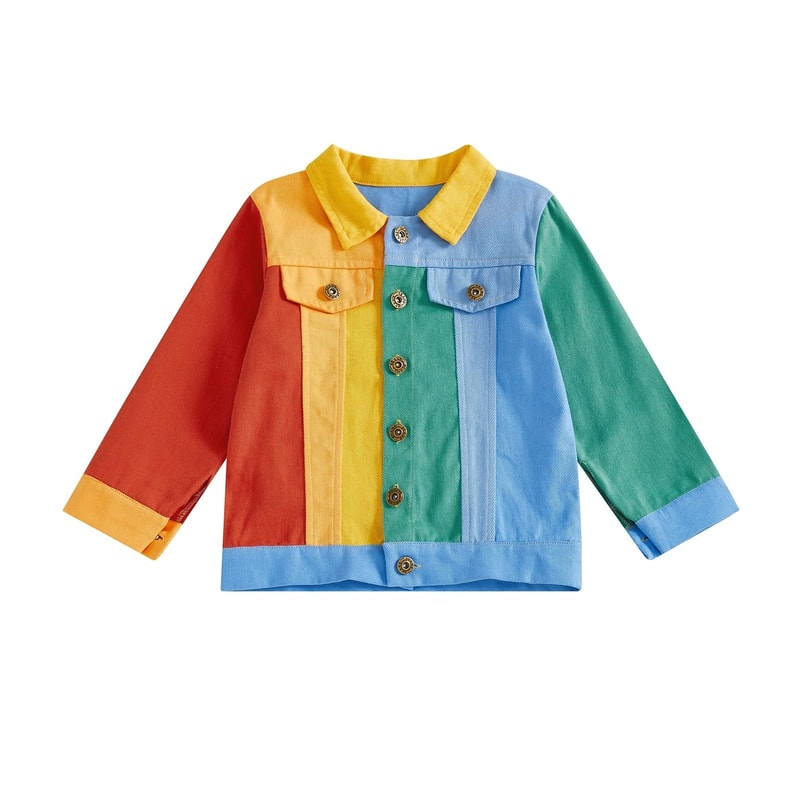 Kids Color Block Windbreaker Jacket Lightweight Hooded Jacket For Boys And Girls 4