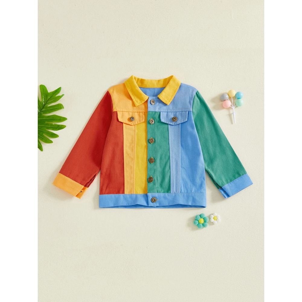 Kids Color Block Windbreaker Jacket Lightweight Hooded Jacket For Boys And Girls 5