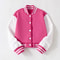 Kids Varsity Baseball Jacket College Style Color Block Cardigan For Boys And Girls 0