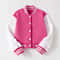 Kids Varsity Baseball Jacket College Style Color Block Cardigan For Boys And Girls 2