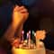 Magic Color Flame Birthday Candles Rainbow Flame Party Celebration Candles 6