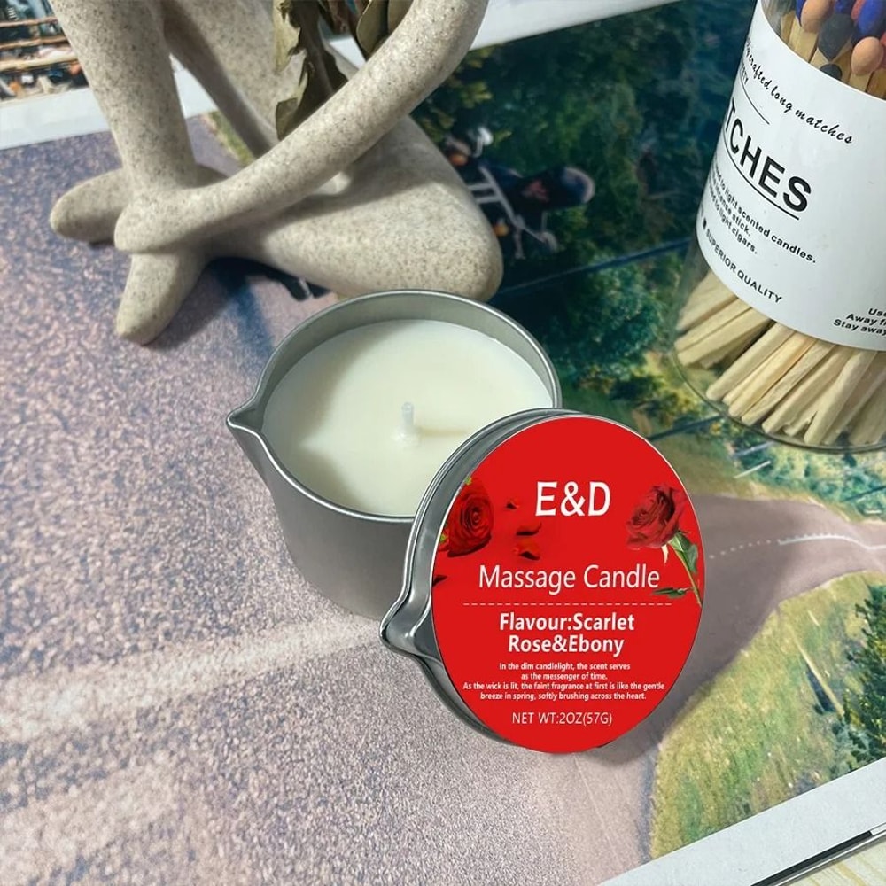 Rose Massage Oil Candle Aromatherapy Body Oil Candle For Home Spa Relaxation 20