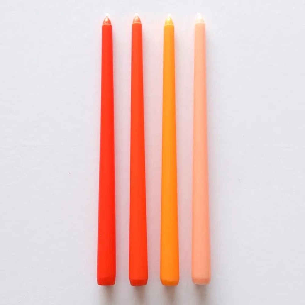 30CM Dripless Taper Candles Unscented Long Burning Dinner Candles Set Of 4 10