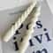 Pastel Twisted Taper Candles Unscented Soy Wax Decorative Candle Set Of 2 3