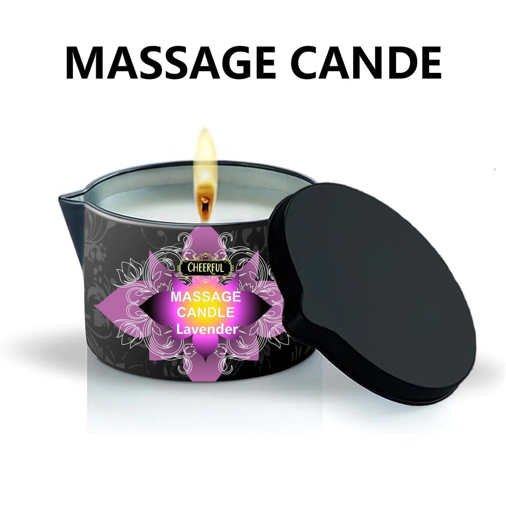 Luxury Massage Oil Candle Aromatherapy Body Oil Candle For Stress Relief 3
