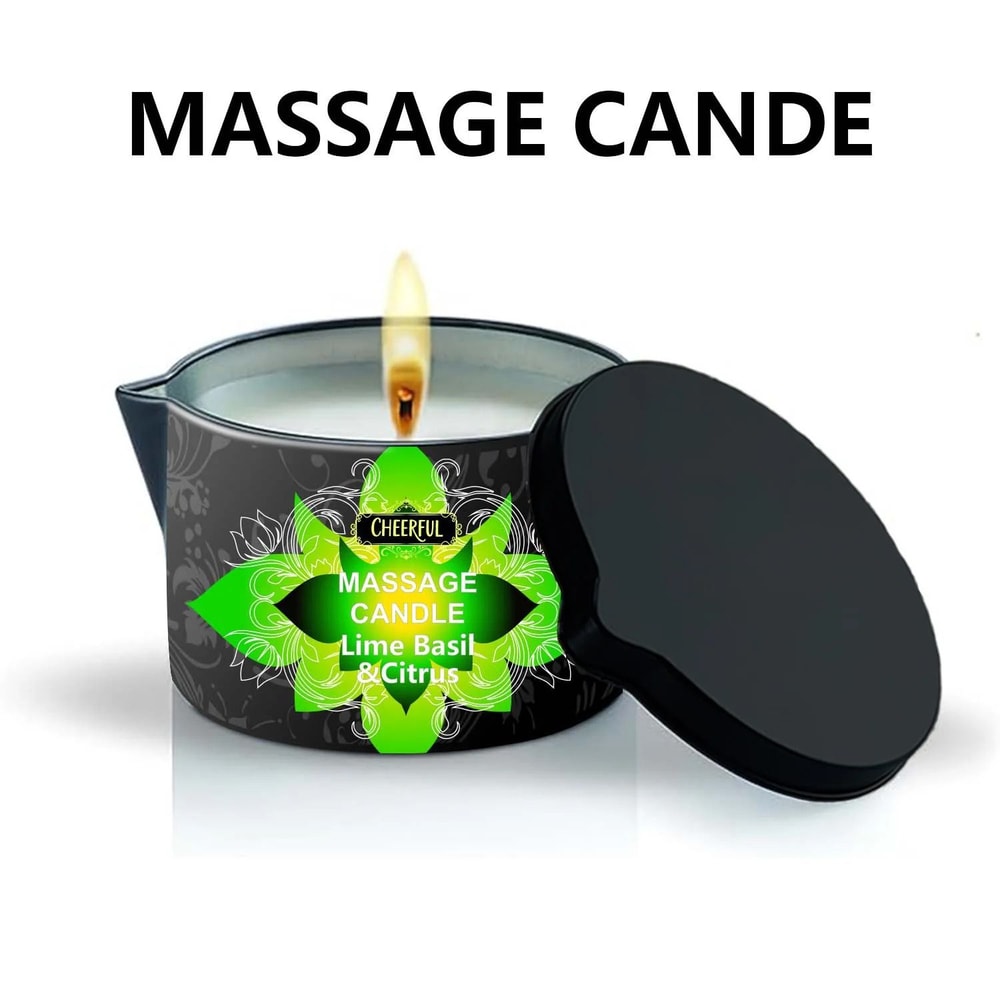 Luxury Massage Oil Candle Aromatherapy Body Oil Candle For Stress Relief 8