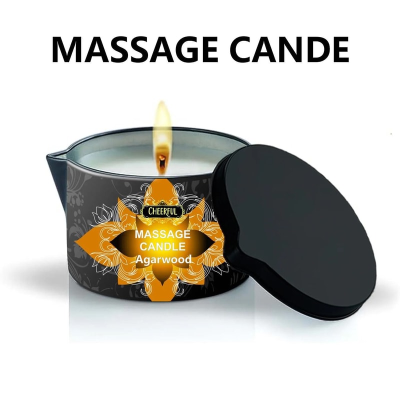 Luxury Massage Oil Candle Aromatherapy Body Oil Candle For Stress Relief 7