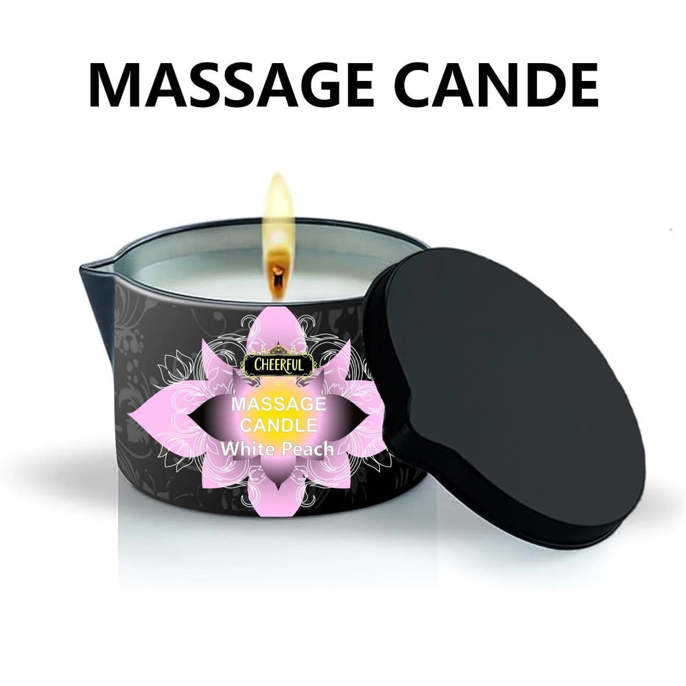 Luxury Massage Oil Candle Aromatherapy Body Oil Candle For Stress Relief 9