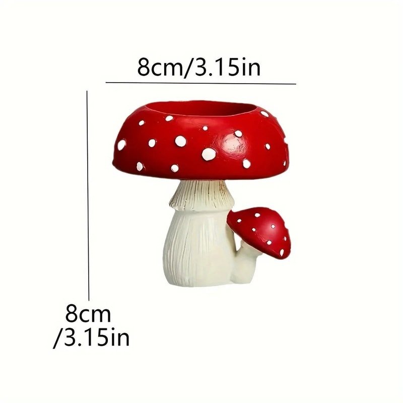 Decorative Mushroom Candle Holder Cute Tea Light Mushroom Ornament 5
