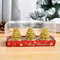 Festive Christmas Decorative Candle Set Santa Snowman Tree Holiday Candles Pack Of 3 6
