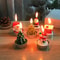 Festive Christmas Decorative Candle Set Santa Snowman Tree Holiday Candles Pack Of 3 8