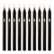 Classic Black Dinner Candles Set Drip Free Unscented Table Candles Pack Of 20 0