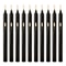 Classic Black Dinner Candles Set Drip Free Unscented Table Candles Pack Of 20 0