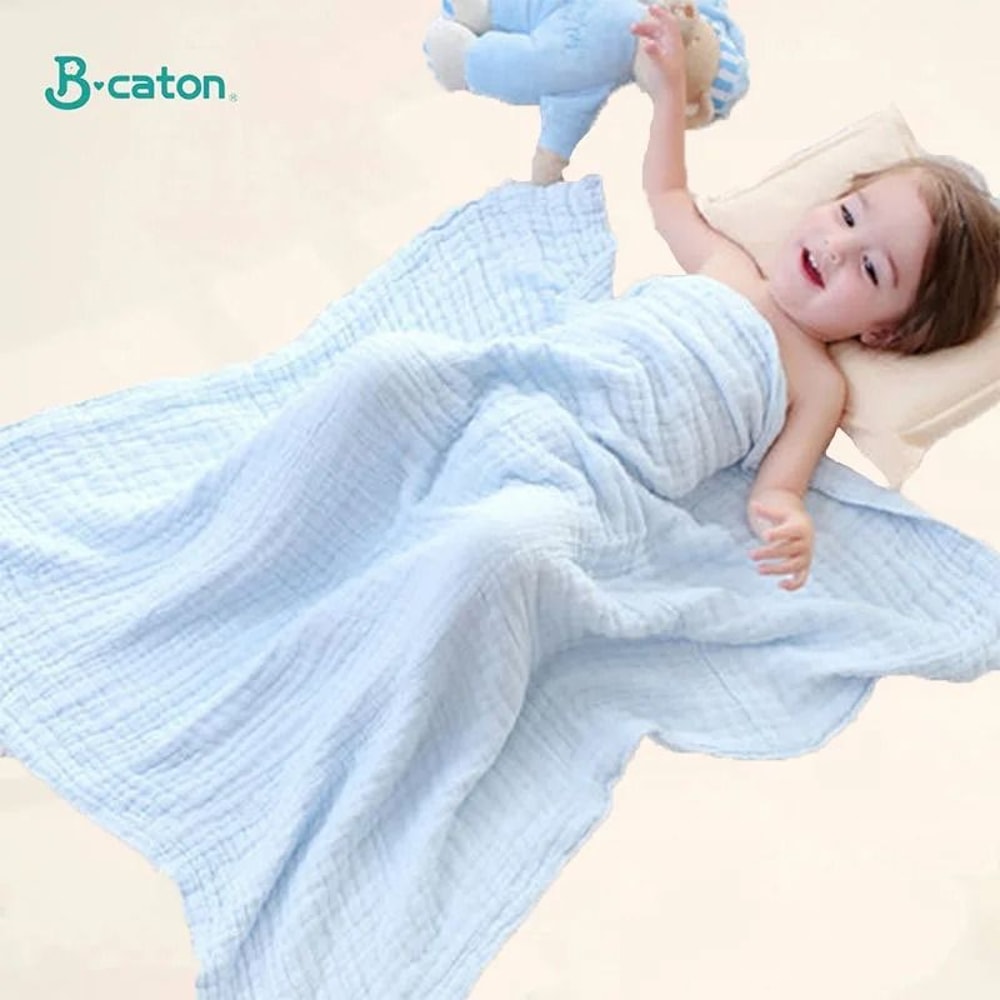 Soft Cotton Baby Bath Towel 6 Layer Gauze Newborn Swaddle Blanket 8