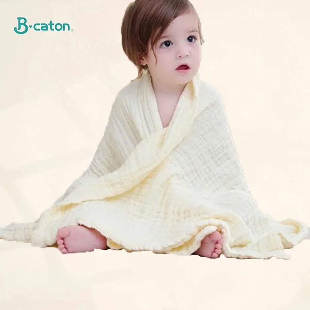 Soft Cotton Baby Bath Towel 6 Layer Gauze Newborn Swaddle Blanket 9