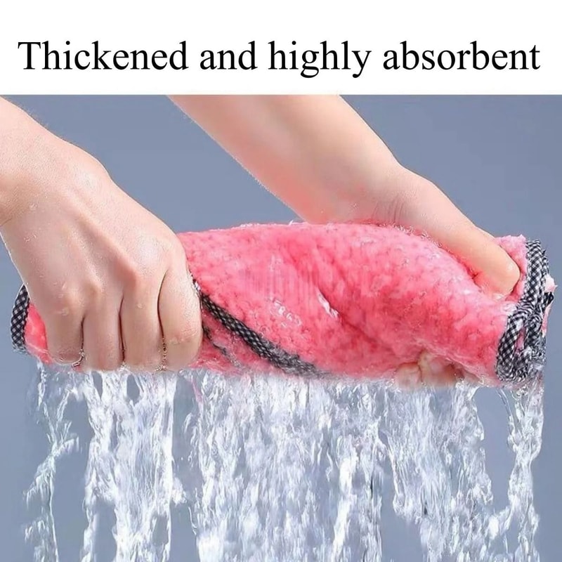 Thick Absorbent Kitchen Dish Towels Non Stick Oil Kitchen Cleaning Cloth Reusable Table And Dish Ra 5