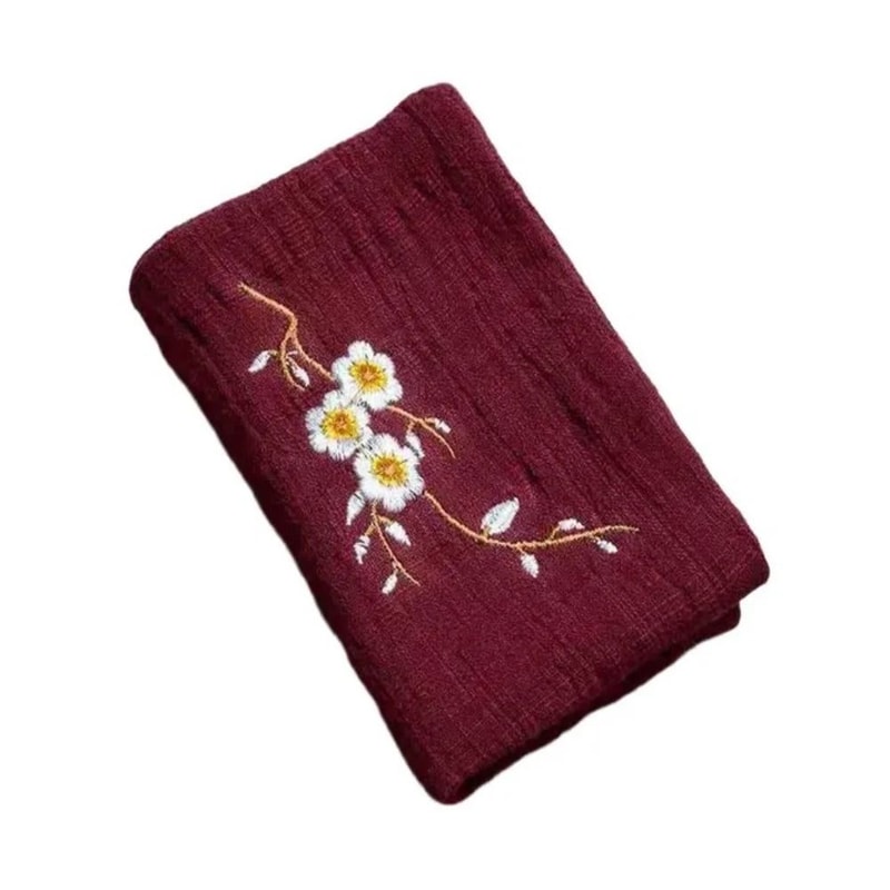 Embroidered Cotton Linen Tea Towel Lightweight Tea Cleaning Cloth Absorbent Kitchen And Tea Set Clo 3