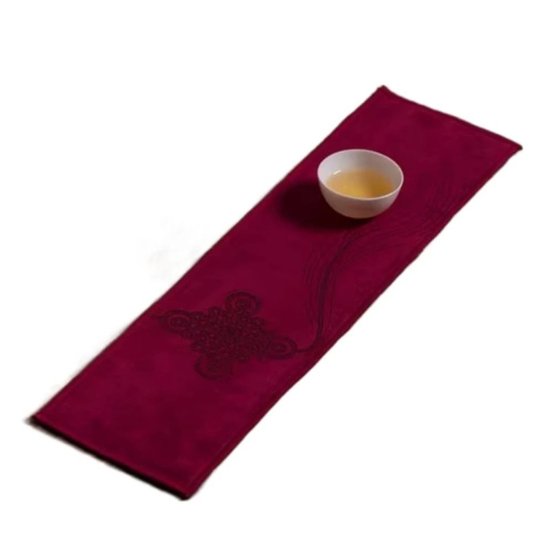 Thick Absorbent Cotton Tea Towel Decorative Tea Ceremony Cloth Painted Tea Napkin 4