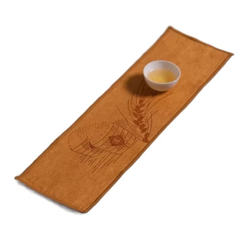 Thick Absorbent Cotton Tea Towel Decorative Tea Ceremony Cloth Painted Tea Napkin 1