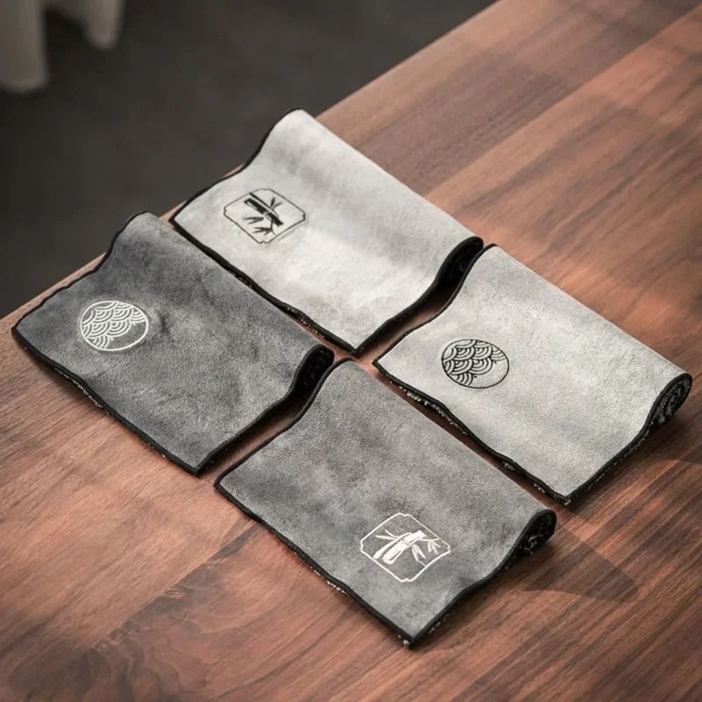 Japanese Style Tea Towel Cloth Absorbent Kung Fu Tea Towel Zen Teaware Table Cloth 0