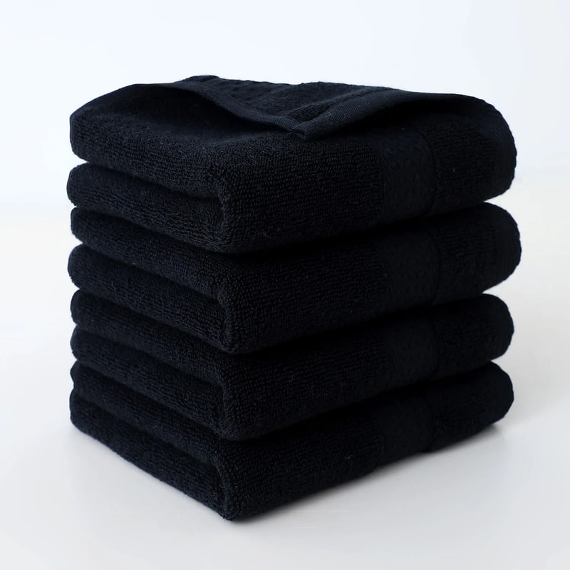 Pure Cotton Square Towels Soft Face Wash Towels Absorbent 30x30cm 4 Pack 3
