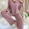 Womens Winter Pajama Set Soft Womens Loungewear Set Cozy 2 Piece Sleepwear 9