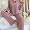 Womens Winter Pajama Set Soft Womens Loungewear Set Cozy 2 Piece Sleepwear 1