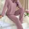 Womens Winter Pajama Set Soft Womens Loungewear Set Cozy 2 Piece Sleepwear 4